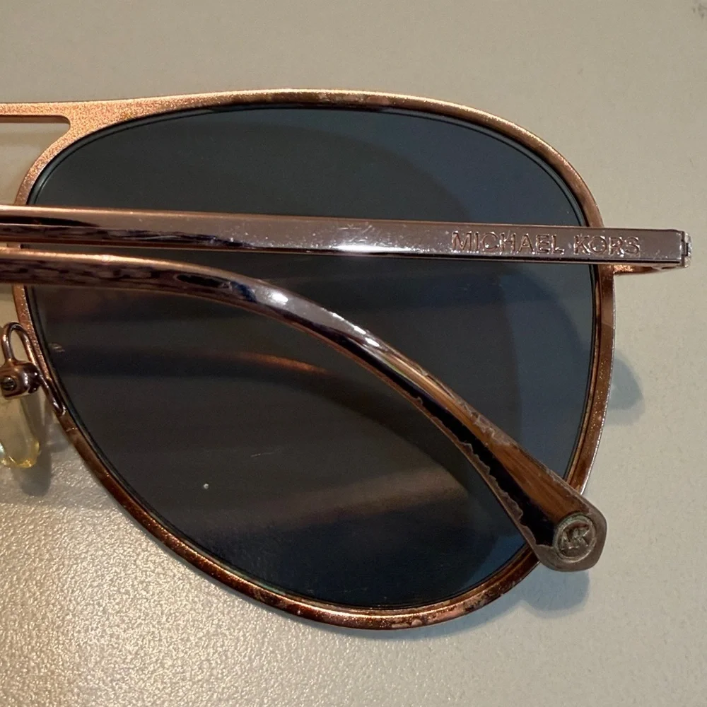 Michael Kors Rose Gold Kona Aviator Sunglasses (MK1089) designer lux luxury - Picture 7 of 7